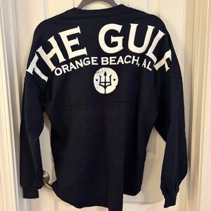 The Gulf - Orange Beach, AL Sweatshirt- Navy and White - size XS